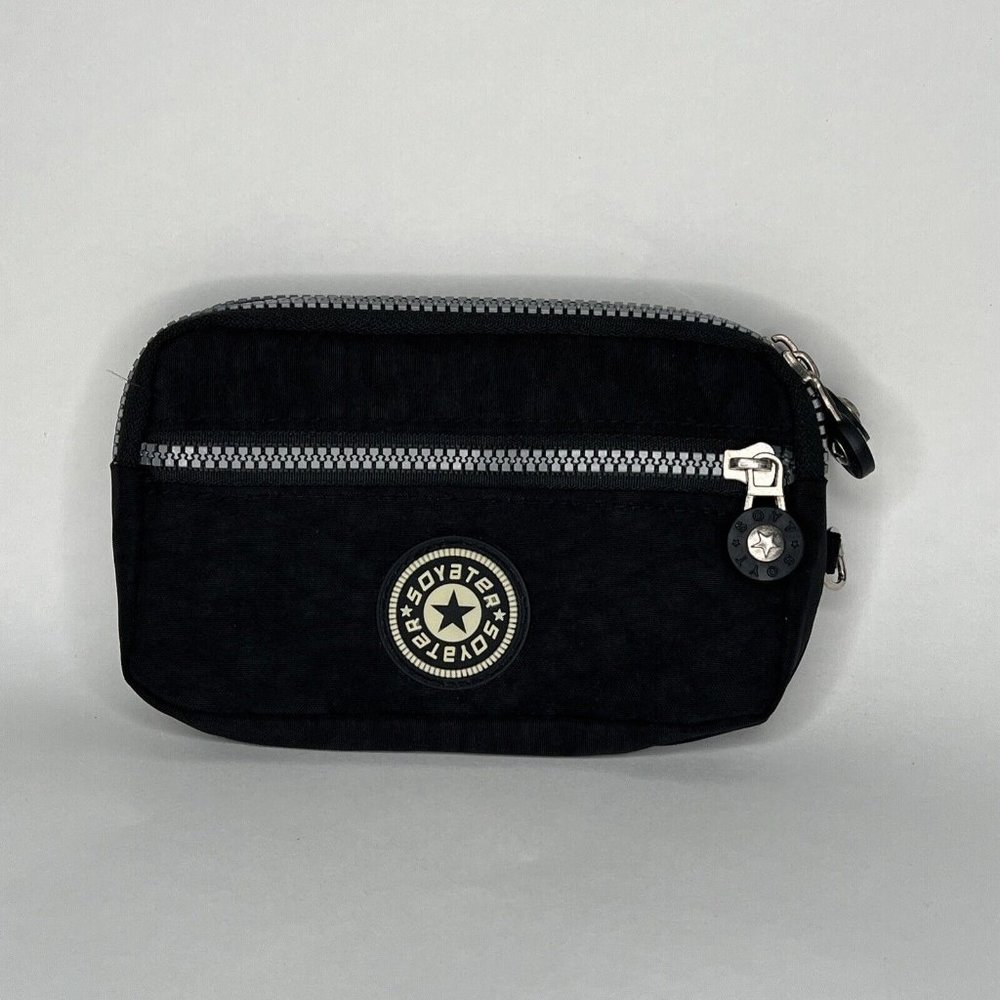 SOYATER Canvas Black Clutch Bag Travel Purse Unused